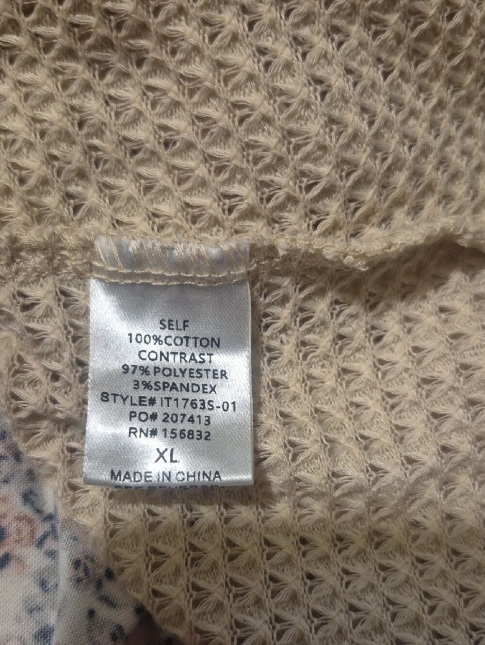 BiBi Beige Patchwork Hooded Top with Floral Panel - Picture 13 of 13